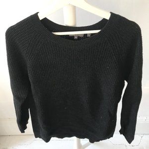 Vince Waffle Knit Charcoal Sweater